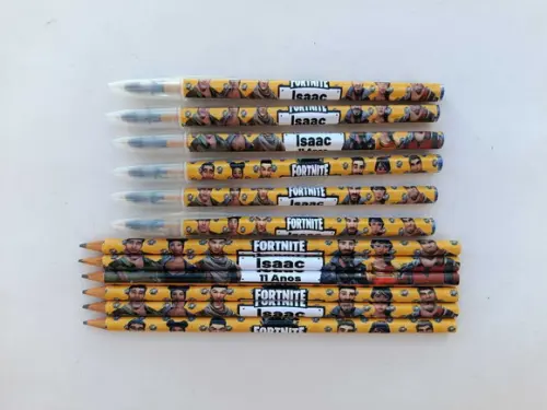 Kit Lápis com Caneta Personalizada Fortnite