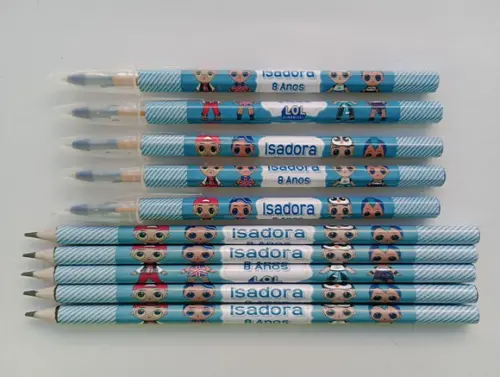 Kit Lápis com Caneta Personalizada Lol