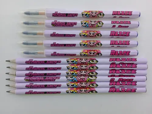 Kit Lápis com Caneta Personalizada Meninas Super Poderosas