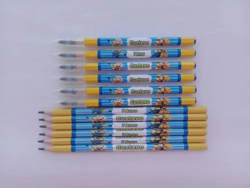 Kit Lápis com Caneta Personalizada Minions
