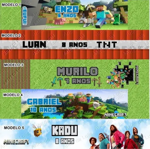 Kit Lápis com Caneta Personalizada Minecraft
