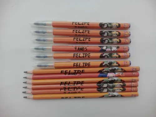Kit Lápis com Caneta Personalizada Naruto