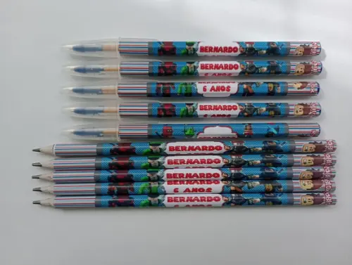Kit Lápis com Caneta Personalizada Roblox