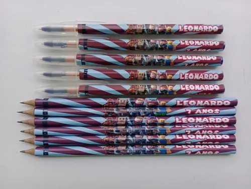 Kit Lápis com Caneta Personalizada Roblox