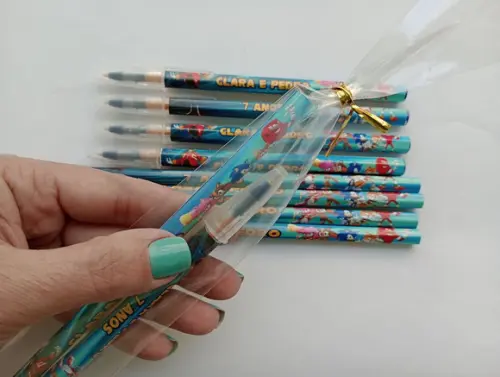 Kit Lápis com Caneta Personalizada Sonic