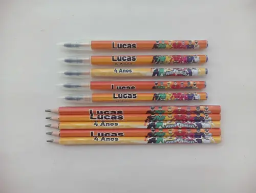 Kit Lápis com Caneta Power Rangers