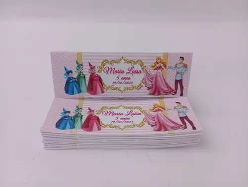 Lapela 10 x 3,5cm + Saquinho Celofane a Bela Adormecida