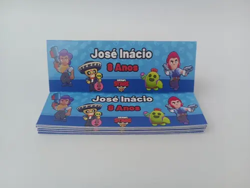 Lapela 10 x 3,5cm + Saquinho Celofane Brawl Stars