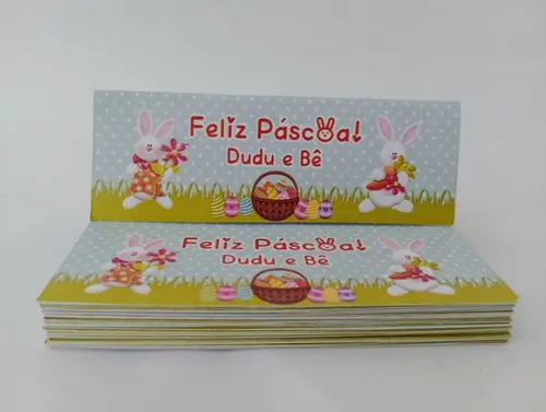 Lapela 10 x 3,5cm de Páscoa + Saquinho Celofane
