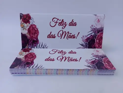 Lapela Dia das Mães 12 x 5cm + Saquinho Celofane