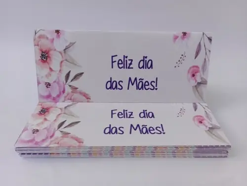 Lapela Dia das Mães 12 x 5cm + Saquinho Celofane