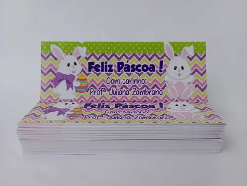 Lapela Páscoa 12 x 5cm + Saquinho Celofane