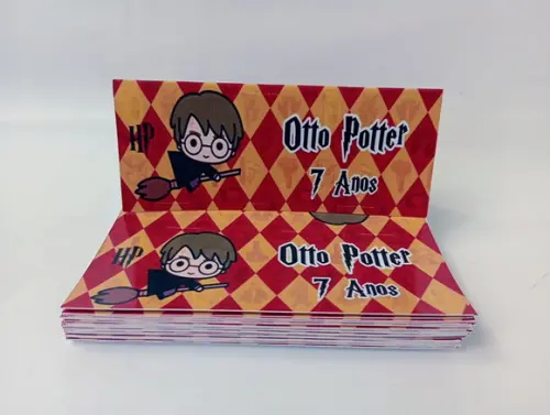 Lapela Personalizada 12 x 5cm + Saquinho Celofane