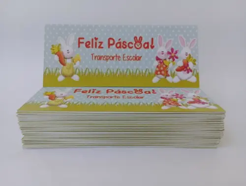 Lapela Páscoa 12 x 5cm + Saquinho Celofane