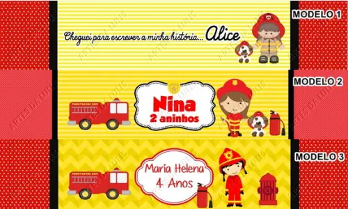 Lápis Bombeira Menina