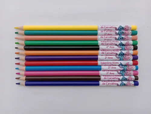 Lápis de Cor Personalizado 12 Cores