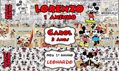 Lápis Minnie e Mickey Vintage