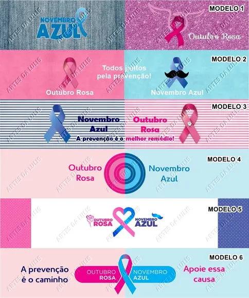 Lápis Novembro Azul e Outubro Rosa Atacado