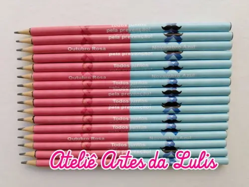Lápis Outubro Rosa e Novembro Azul