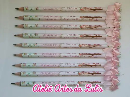 Lápis Personalizado com Lacinho