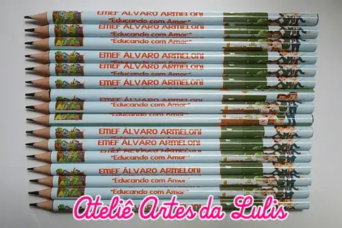 Lápis Personalizado Volta as Aulas Atacado