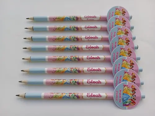 Lápis Princesas com Tag