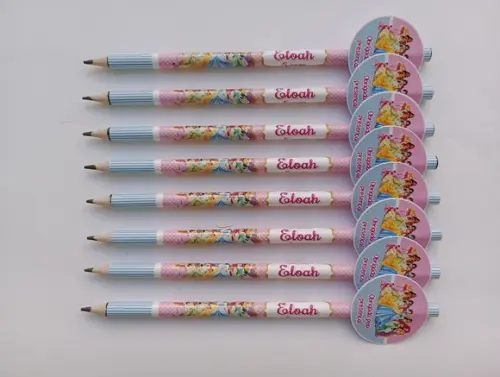 Lápis Princesas com Tag
