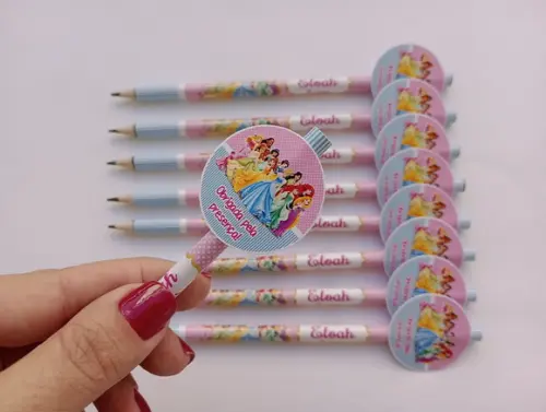 Lápis Princesas com Tag
