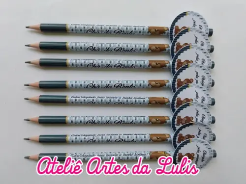Lápis Ursinho com Tag