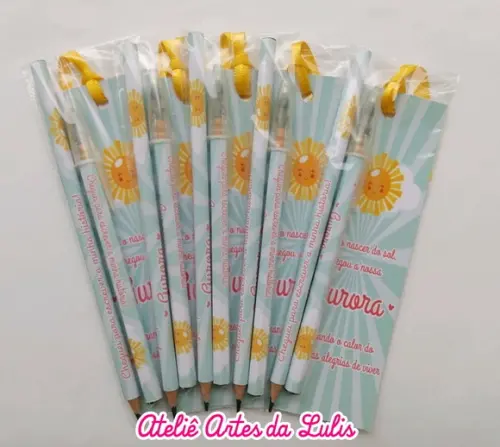 Marcador de Livro + Caneta + Lápis Raio de Sol