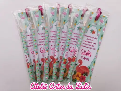Marcador de Livro + Caneta Flamingo