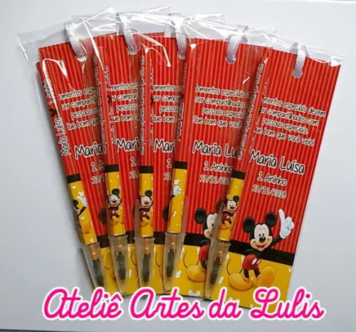 Marcador de Livro + Caneta Mickey