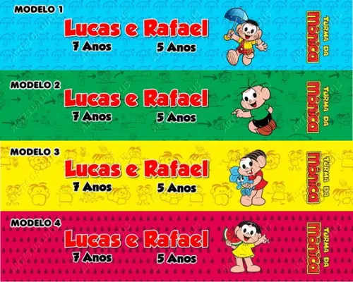 Marcador de Livro + Caneta Turma da Mônica