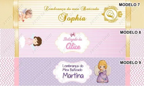 Marcador de Livro + Lápis Batizado Menina