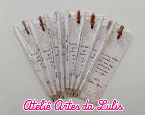 Marcador de Livro + Lápis Dia Internacional da Mulher