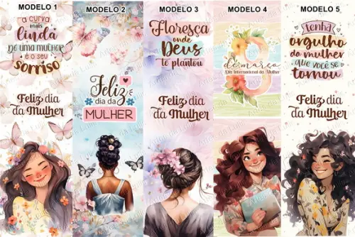 Marcador de Livro + Lápis Dia Internacional da Mulher
