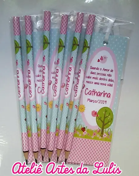 Marcador de Livro + Lápis Jardim Encantado