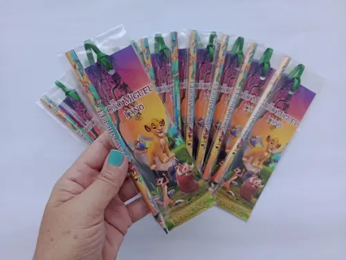 Marcador de Livro + Lápis o Rei Leão