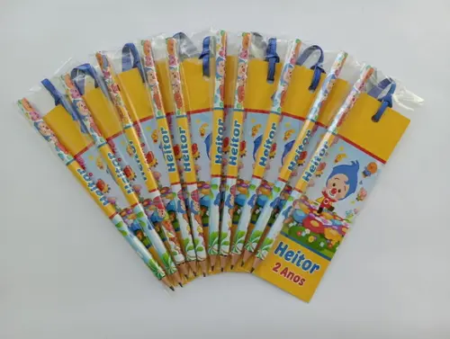 Marcador de Livro + Lápis Palhaço Plim Plim