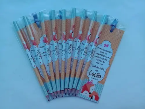 Marcador de Livro + Lápis Raposinha Menina