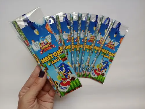 Marcador de Livro + Lápis Sonic