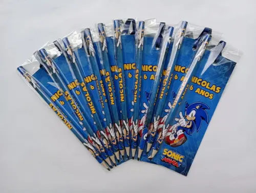 Marcador de Livro + Lápis Sonic