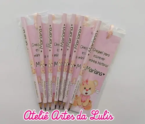 Marcador de Livro + Lápis Ursinha
