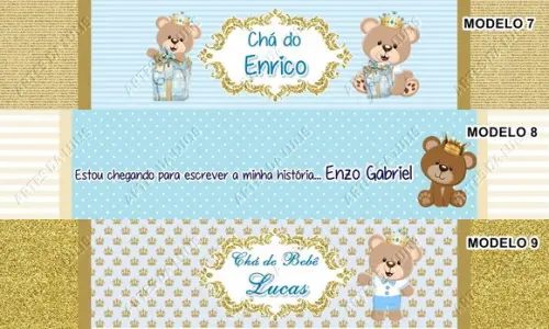 Marcador de Livro + Lápis Ursinho Rei