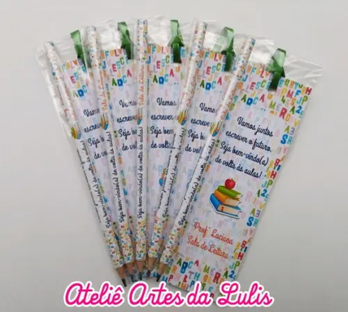 Marcador de Livro + Lápis Volta as Aulas