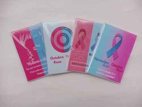 Mini Bloquinho Personalizado Outubro Rosa e Novembro Azul