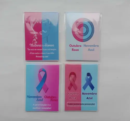 Mini Bloquinho Personalizado Outubro Rosa e Novembro Azul