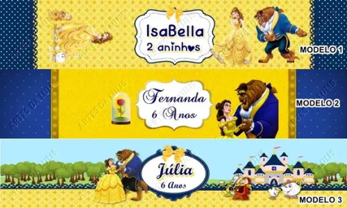 Pulseira Bate Enrola a Bela e a Fera Cores Sortidas