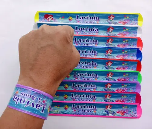 Pulseira Bate Enrola a Pequena Sereia Cores Sortidas