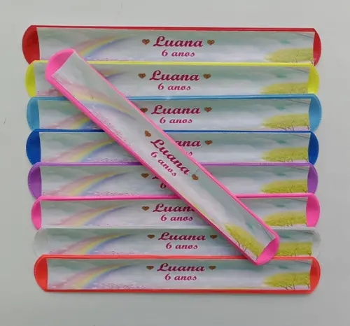 Pulseira Bate Enrola Arco-iris Cores Sortidas